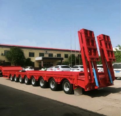 Customizable 16-Wheel 4-Axles Low Bed Trailer in Oman 13-18m with Max Payload of 30TON