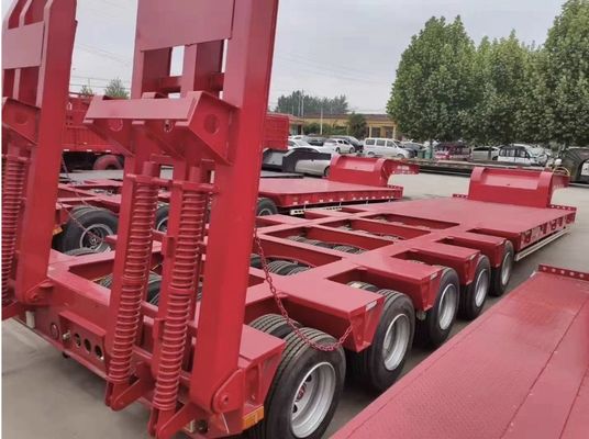 Customizable 16-Wheel 4-Axles Low Bed Trailer in Oman 13-18m with Max Payload of 30TON