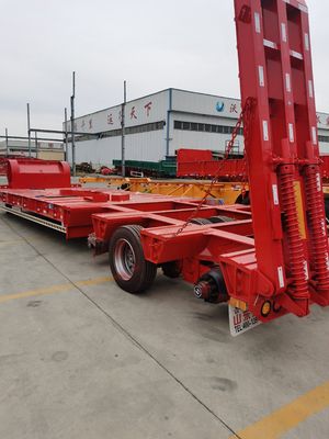 Customizable 16-Wheel 4-Axles Low Bed Trailer in Oman 13-18m with Max Payload of 30TON