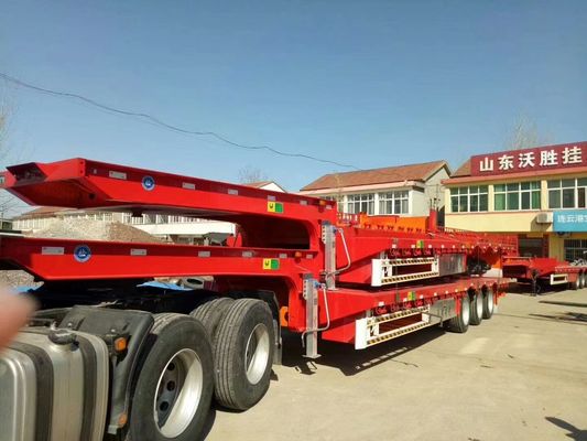 Customizable 16-Wheel 4-Axles Low Bed Trailer in Oman 13-18m with Max Payload of 30TON