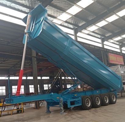 Rear Hydraulic Lifting Dump Trailer Load 40-80Tons for Sand Coal Mining Transportation