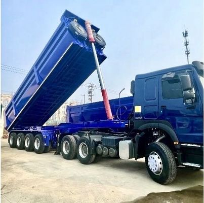 Rear Hydraulic Lifting Dump Trailer Load 40-80Tons for Sand Coal Mining Transportation
