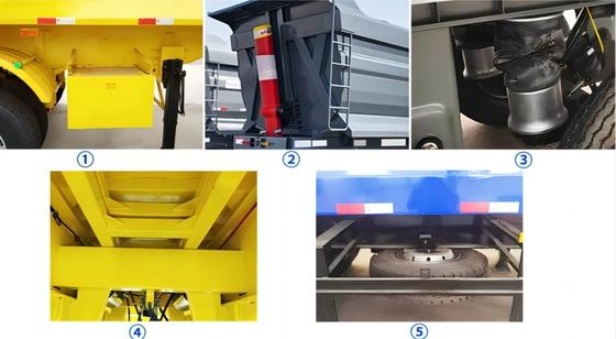 Rear Hydraulic Lifting Dump Trailer Load 40-80Tons for Sand Coal Mining Transportation