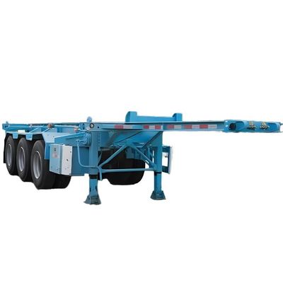 Wosheng Customized Color 2 3 4 Axles Truck Skeleton Semi Trailer for Container Loading