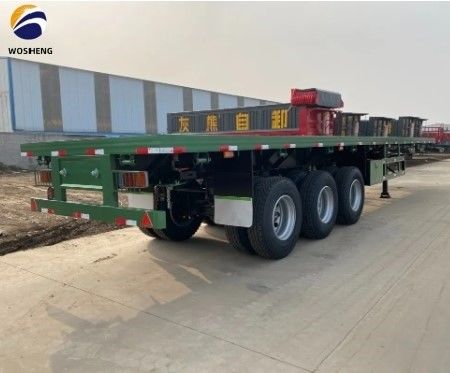 s Custom Flatbed Semi Trailer with High Payload Capacity and Dual Line Braking System