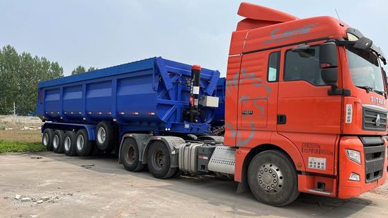 Steel 3-Axle Rear Dump Semi-Trailer 80ton 4 axle tipper semi trailer Tipping Trailer
