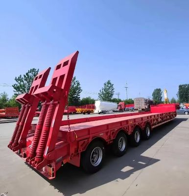 Truck Trailer of Heavy Duty 30-100tons 3/4/5 Axle Low Bed Semi Trailer Lowbed Low Boy