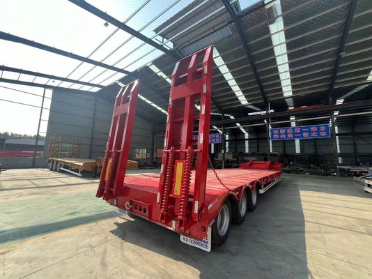 Truck Trailer of Heavy Duty 30-100tons 3/4/5 Axle Low Bed Semi Trailer Lowbed Low Boy