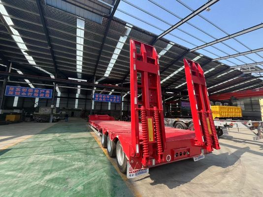 Truck Trailer of Heavy Duty 30-100tons 3/4/5 Axle Low Bed Semi Trailer Lowbed Low Boy