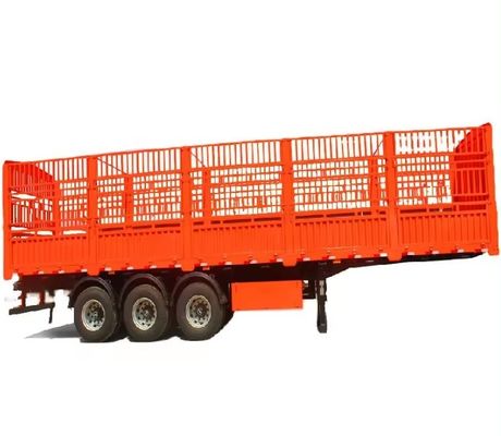 Mechanical Suspension Livestock Farm Fence Semi Truck Trailer with 12.00R22.5 Tires