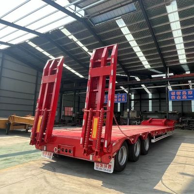 Professional 's Heavy Duty Lowbed Semi Trailer With 3 Axle 4 Axle Max Payload 30000 kg