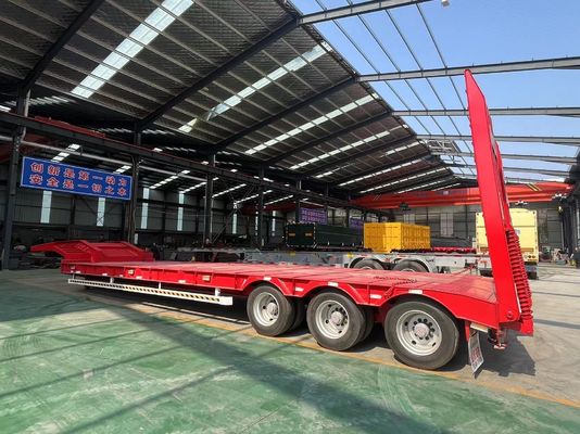 Professional 's Heavy Duty Lowbed Semi Trailer With 3 Axle 4 Axle Max Payload 30000 kg