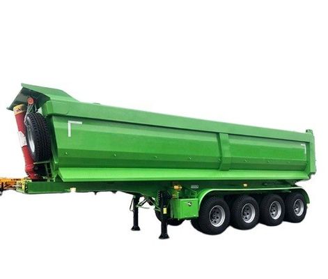 Q345B / T700 Steel Main Beam 4-Axle Rear Dump Semi-Trailer for Ore Transportation