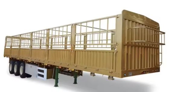 30-100 Ton Side Wall Dropside Cattle Livestock Bulk Cargo Fence Semi Truck Trailer
