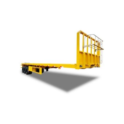 50tons Container Carrier Flat Bed Semi Trailer with Mechanical Suspension in Africa