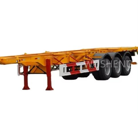 3 Axles 20-40ft Container Transport Skeleton Semi Trailer with Dual Line Braking System