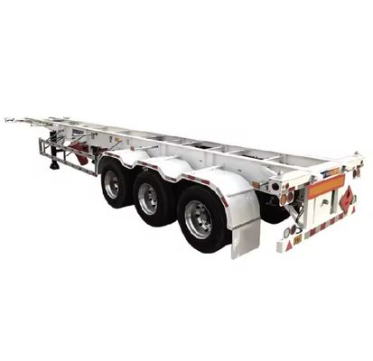 Container Usage and Transport Skeleton Semi Trailer with Dual Line Braking System