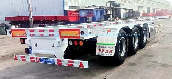 Container Usage and Transport Skeleton Semi Trailer with Dual Line Braking System