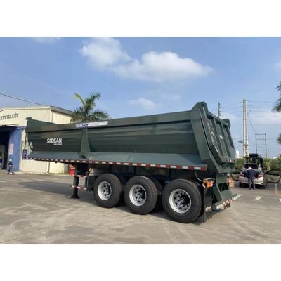 3/4/5axle Hydraulic Tipping Tipper Rear Dump Trailer Truck with Dual Line Brake System