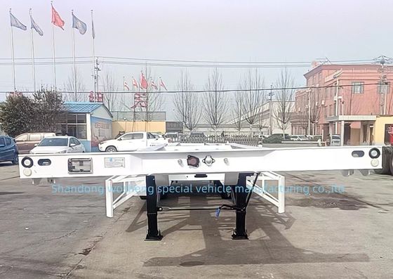 Container Usage and Transport Skeleton Semi Trailer with Dual Line Braking System