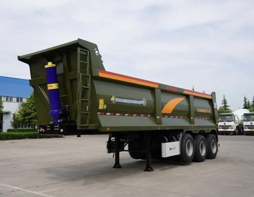 3/4/5axle Hydraulic Tipping Tipper Rear Dump Trailer Truck with Dual Line Brake System