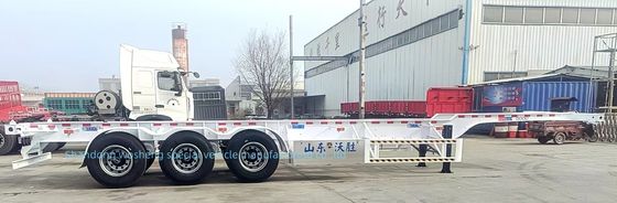Container Usage and Transport Skeleton Semi Trailer with Dual Line Braking System