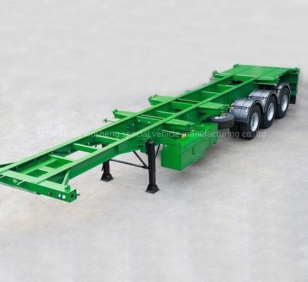 Customized Semi-Trailer 3 Axles 20ft 40ft 45ft 48ft Container Transport Skeleton