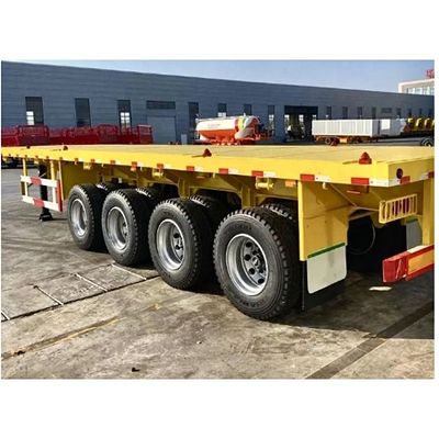 Tare Weight 7.0 Ton 3 Axle 40-120ton Capacity Flatbed Semi Trailer with Twist Lock