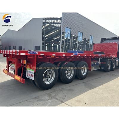 40FT Flat Bed Container Flatbed Semi Trailer with 2&quot; or 3.5&quot; King Pin and 3 or 4 Axles