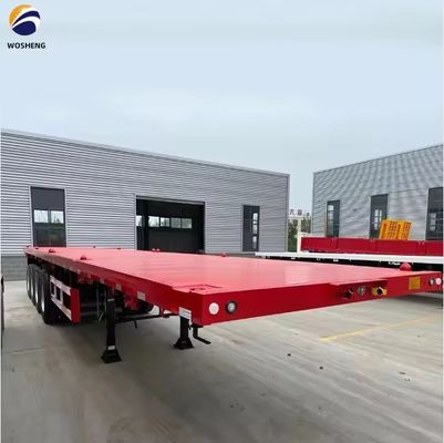 40FT Flat Bed Container Flatbed Semi Trailer with 2&quot; or 3.5&quot; King Pin and 3 or 4 Axles