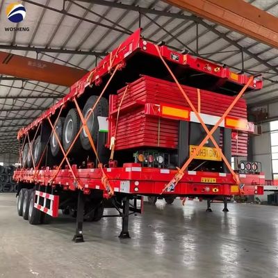 40FT Flat Bed Container Flatbed Semi Trailer with 2&quot; or 3.5&quot; King Pin and 3 or 4 Axles