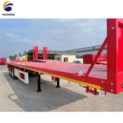 40FT Flat Bed Container Flatbed Semi Trailer with 2&quot; or 3.5&quot; King Pin and 3 or 4 Axles