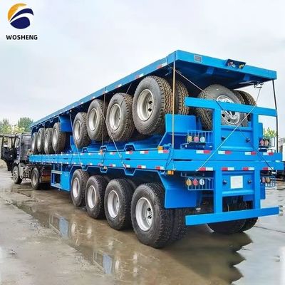 3 axle 20T-80T timber or container flatbed semi trailer with 2&quot; or 3.5&quot; king pin