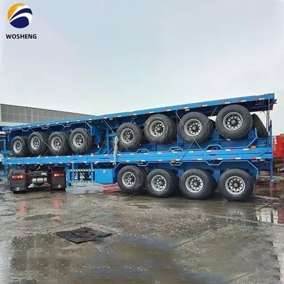 3 axle 20T-80T timber or container flatbed semi trailer with 2&quot; or 3.5&quot; king pin
