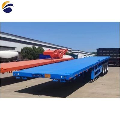 3 axle 20T-80T timber or container flatbed semi trailer with 2&quot; or 3.5&quot; king pin