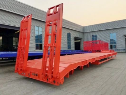 Nice Low Flatbed Semi-Trailer Extendable Low Bed Trailer Vehicle Master Semi-Trailer