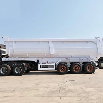 16Ton 3 Axles Rear Dump Semi Trailer with 28t Heavy Duty Landing Gear from Wosheng