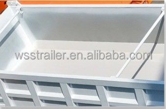 16Ton 3 Axles Rear Dump Semi Trailer with 28t Heavy Duty Landing Gear from Wosheng