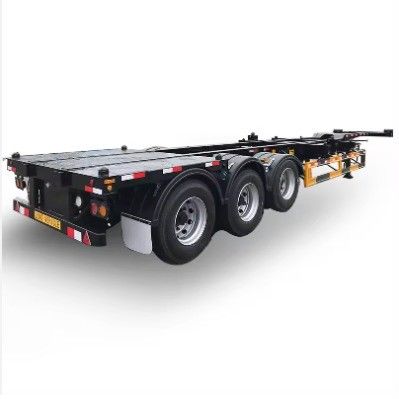 Wosheng 3 Axle Skeleton Semi Trailer Max Payload 50 Tons for Container Transportation