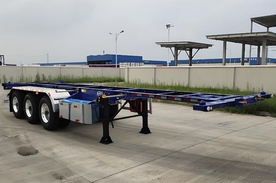 Wosheng 3 Axle Skeleton Semi Trailer Max Payload 50 Tons for Container Transportation
