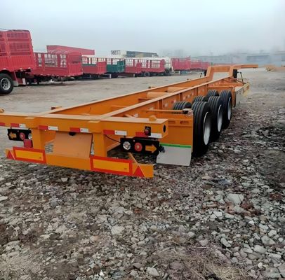 Wosheng 3 Axle Skeleton Semi Trailer Max Payload 50 Tons for Container Transportation