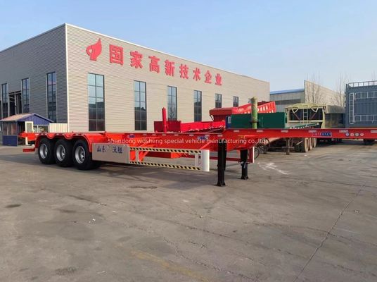 Customizable 50 Tons Payload Steel Skeleton Semi Trailer for Container Shipping