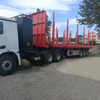 4 Axle WS Log Timber Transport Semi Truck Trailer for Wood Cargo Transportation