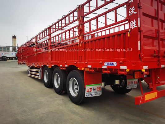 20-100 tons 3/4 Axles Fence Steel Stake Semi Trailer for Livestock and Vegetable Load