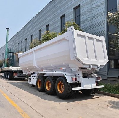 U-shaped Hydraulic Cylinder 3axle Dump Tipper Rear Dump Semi-trailer with Leaf Spring