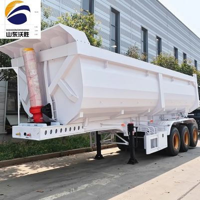 U-shaped Hydraulic Cylinder 3axle Dump Tipper Rear Dump Semi-trailer with Leaf Spring
