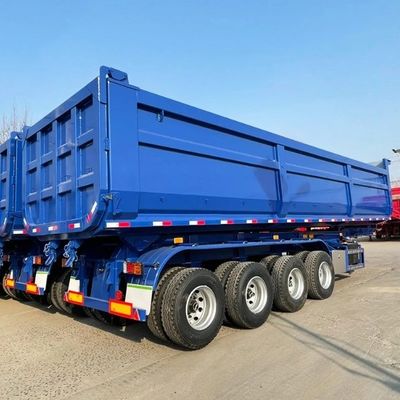 U-shaped Hydraulic Cylinder 3axle Dump Tipper Rear Dump Semi-trailer with Leaf Spring