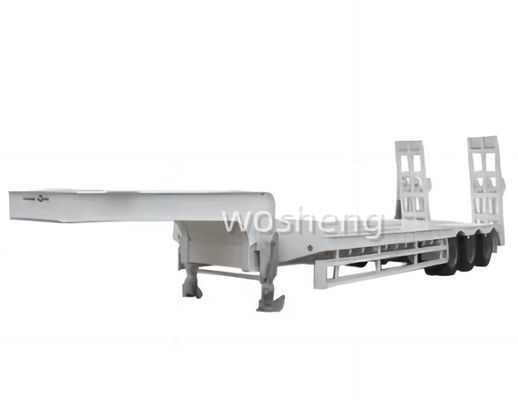40-100ton Payload Mechanical Suspension 40ft Low Bed Semi Trailer with 12R22.5 Tire