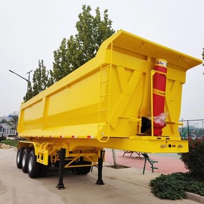U-shaped Hydraulic Cylinder 3axle Dump Tipper Rear Dump Semi-trailer with Leaf Spring