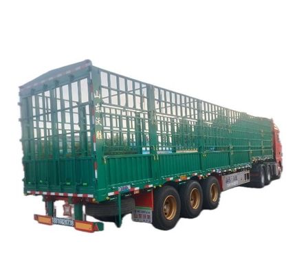 3/4 Axles Fence Steel Stake Semi Trailer for Livestock and Vegetable Transportation